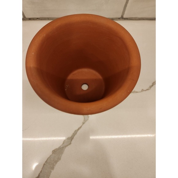 Vintage 1997 Emerson Creek Pottery Pink & Blue Flowers Flower Pot‎ Hand Painted - Picture 2 of 8